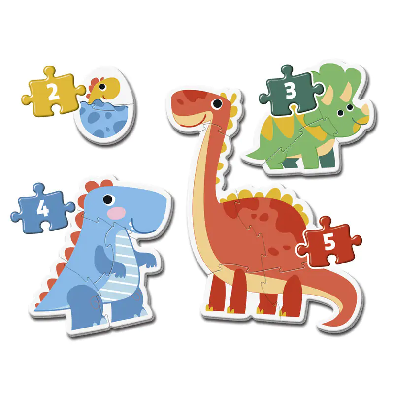 Puzzle Dinozauri 2-3-4-5 piese poza produsului