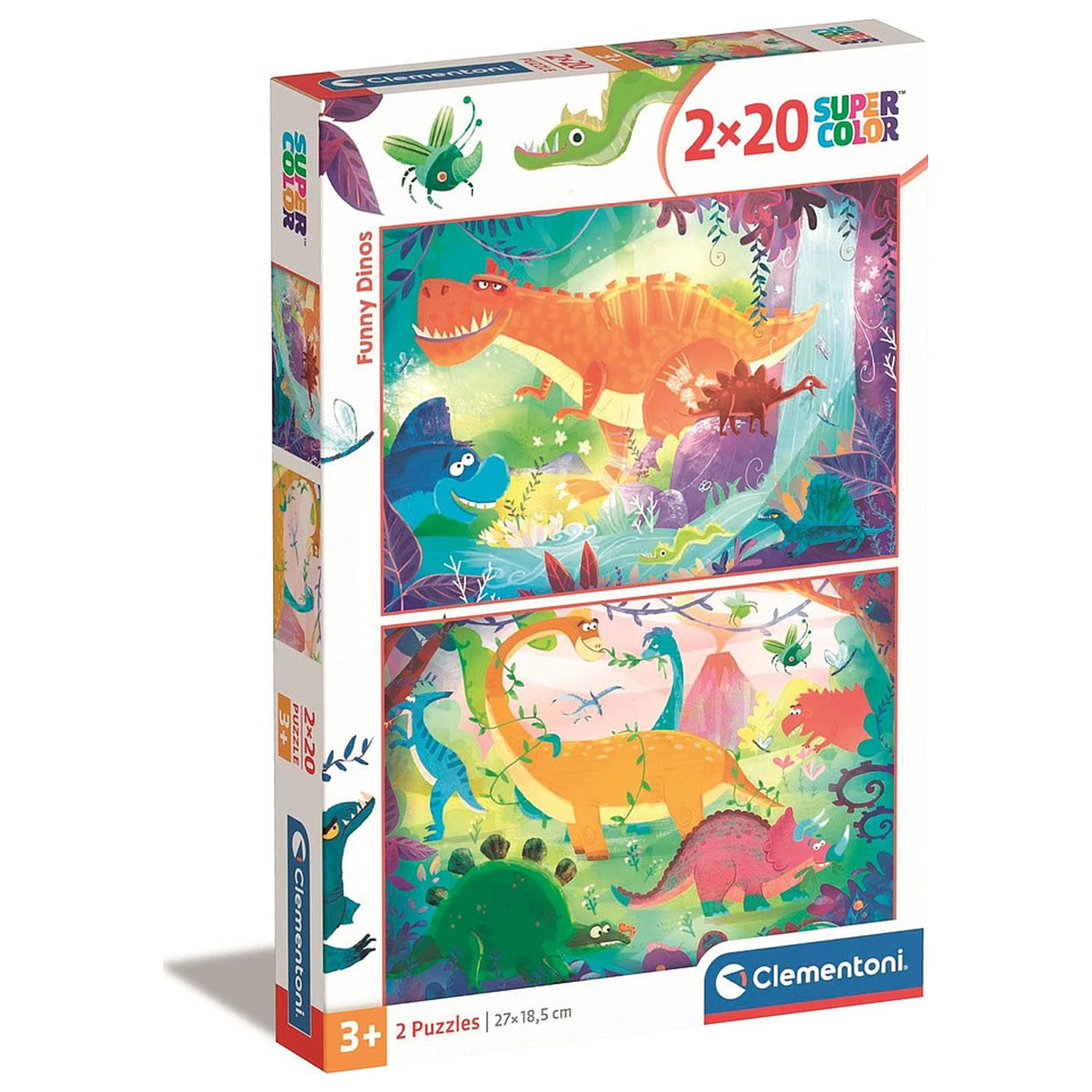 Dinosaur Funny Puzzle 2x20 piese Clementoni poza produsului