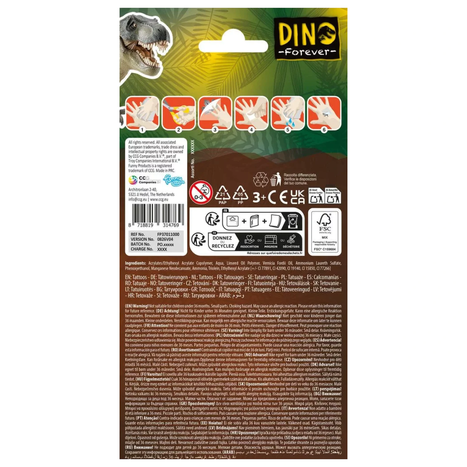 Dinosaur Legends tattoos 12 bucati poza produsului