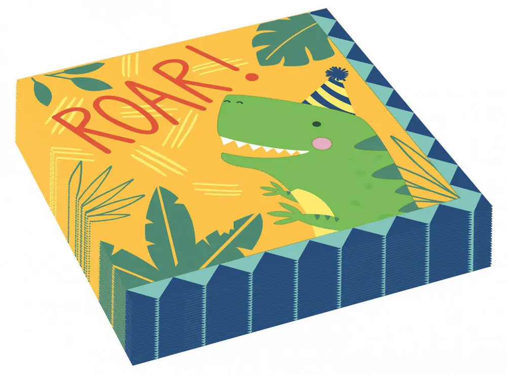 Șervețel cu dinozauri 16 bucăți 33*33 cm poza produsului