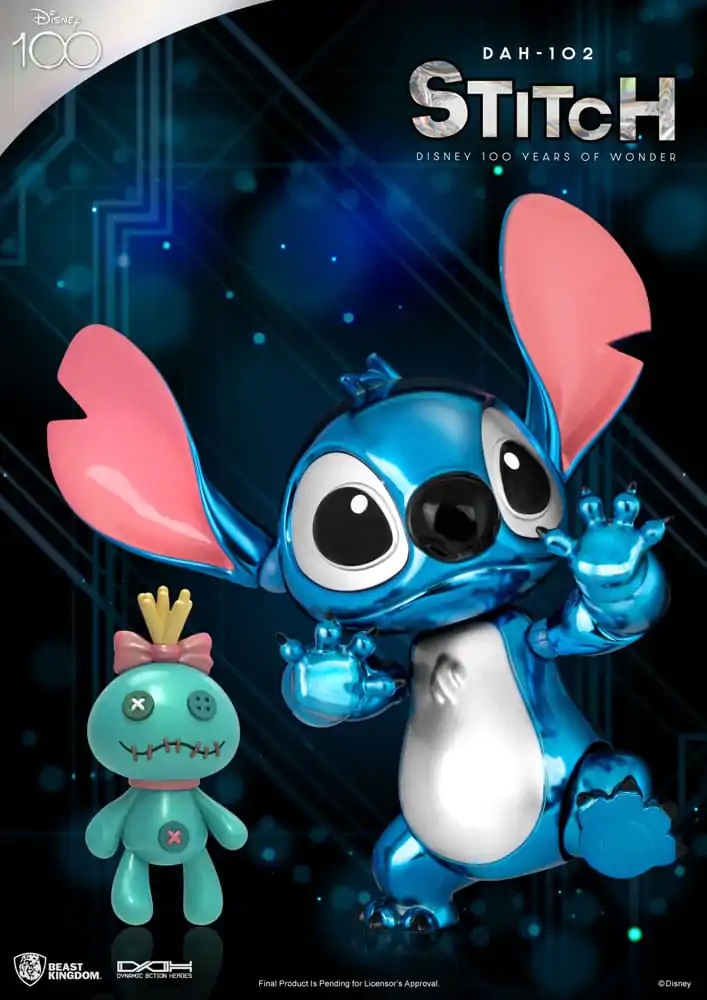 Disney 100 Years of Wonder Dynamic 8ction Heroes Figurina de Acțiune 1/9 Stitch (Lilo & Stitch) 16 cm poza produsului