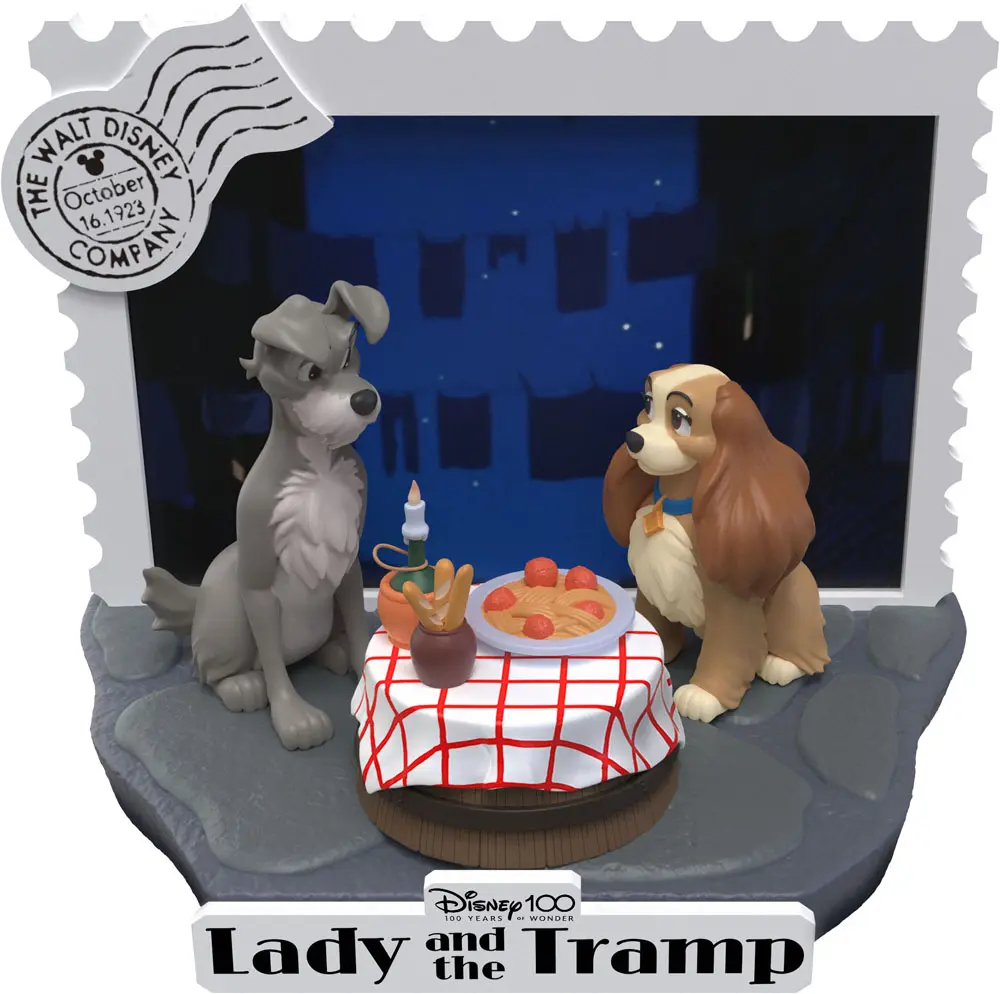 Disney 100th Anniversary D-Stage PVC Dioramă Lady And The Tramp 12 cm poza produsului
