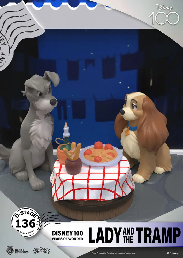 Disney 100th Anniversary D-Stage PVC Dioramă Lady And The Tramp 12 cm poza produsului