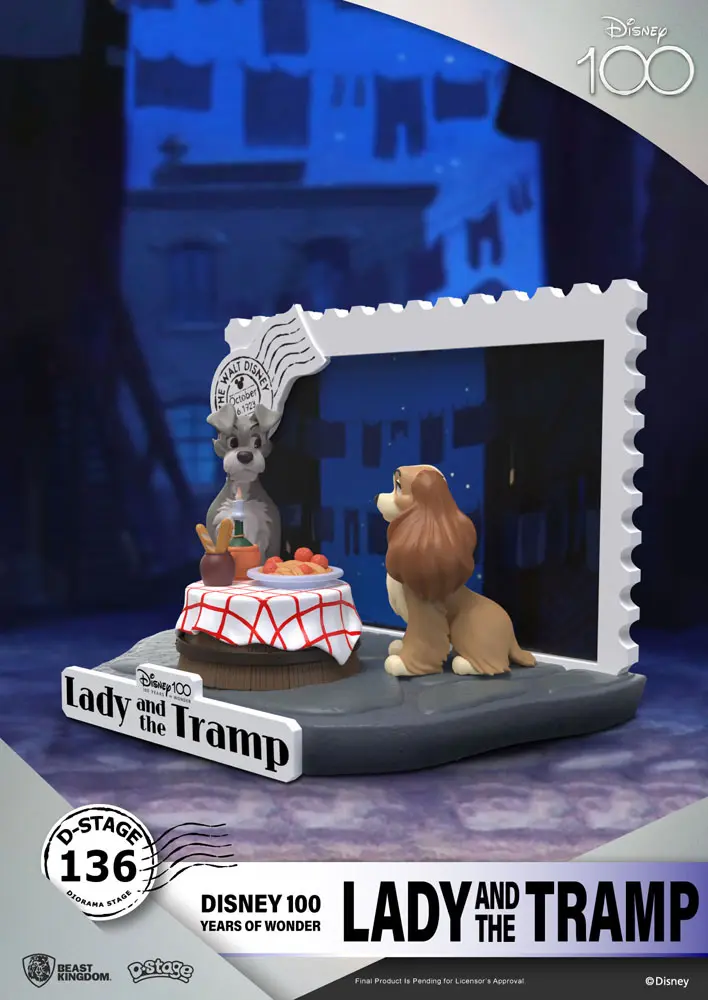 Disney 100th Anniversary D-Stage PVC Dioramă Lady And The Tramp 12 cm poza produsului