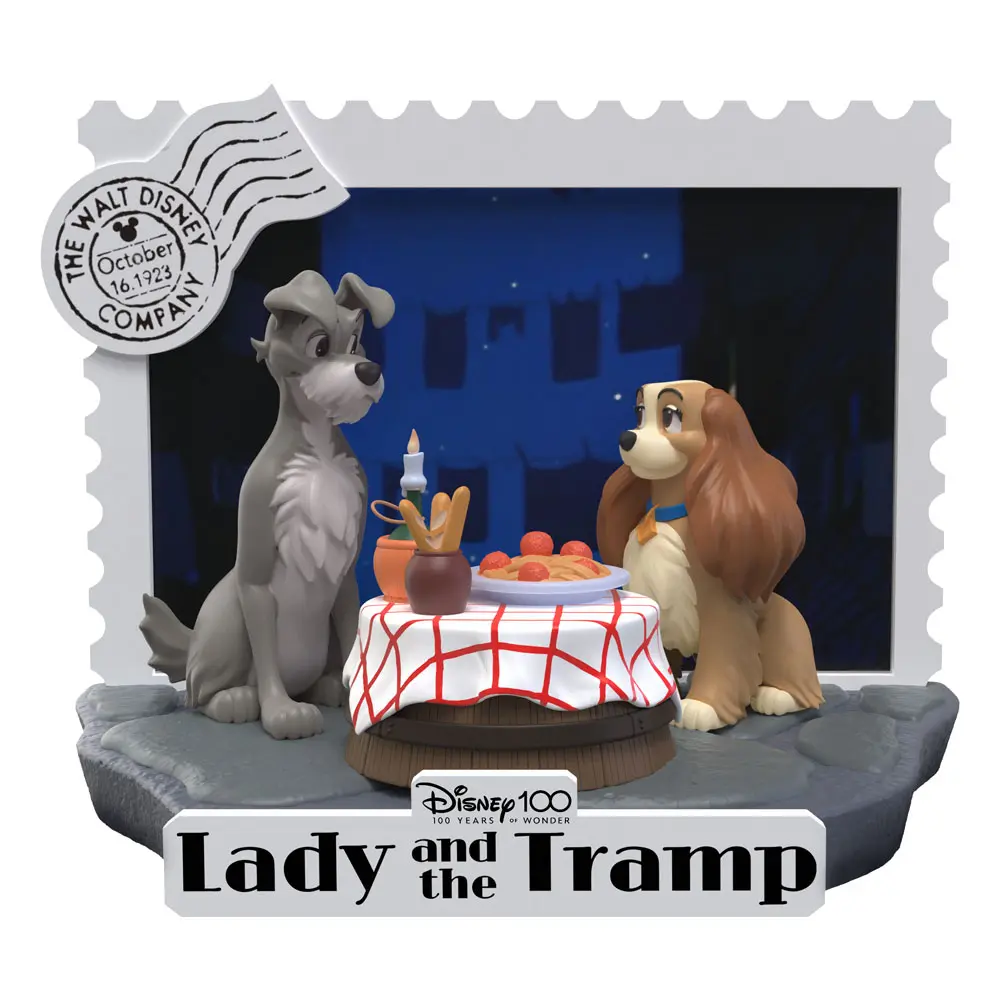 Disney 100th Anniversary D-Stage PVC Dioramă Lady And The Tramp 12 cm poza produsului