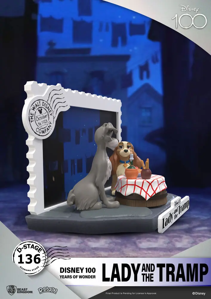 Disney 100th Anniversary D-Stage PVC Dioramă Lady And The Tramp 12 cm poza produsului