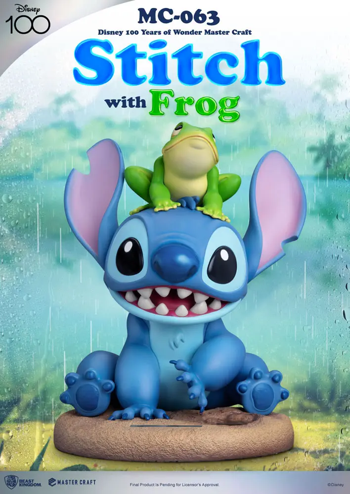 Disney 100th Master Craft Statuie Stitch with Frog 34 cm poza produsului