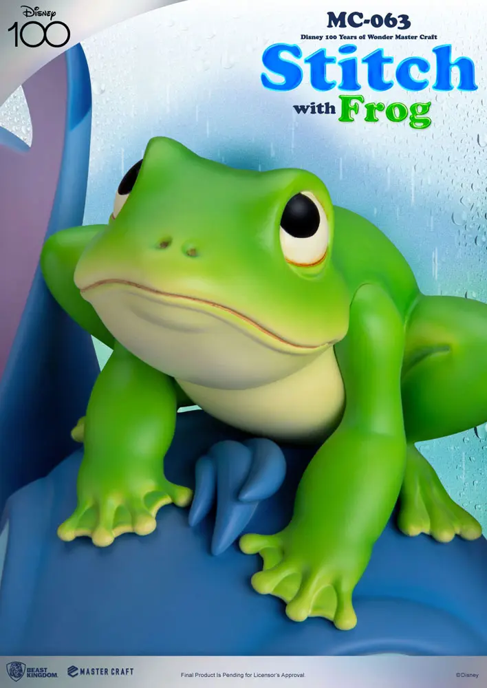 Disney 100th Master Craft Statuie Stitch with Frog 34 cm poza produsului