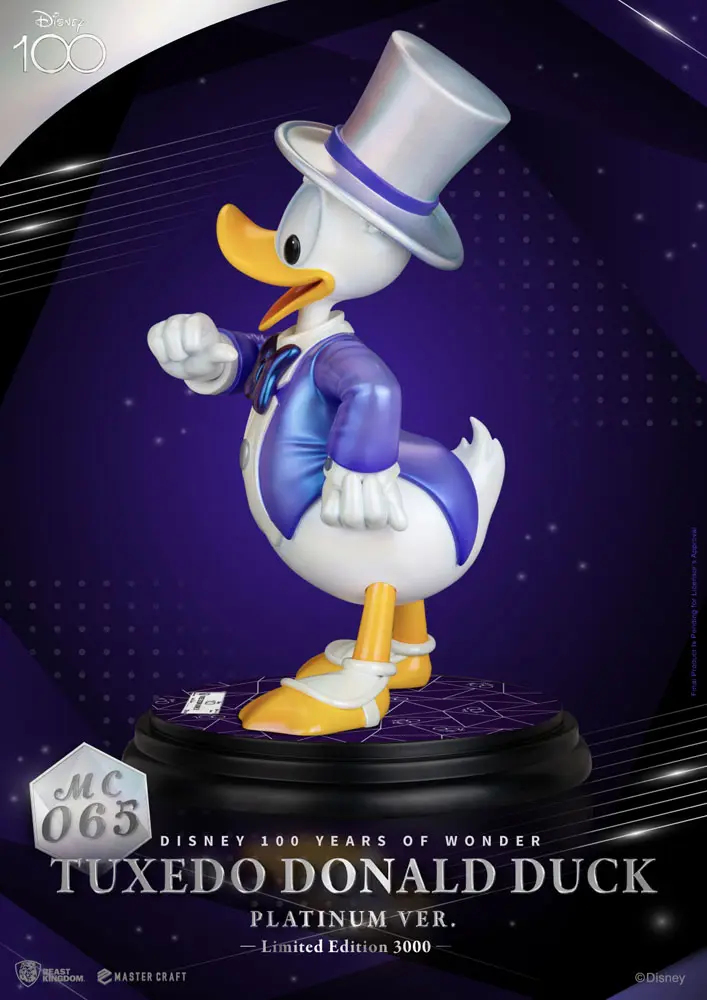 Disney 100th Master Craft Statuie Tuxedo Donald Duck (Platinum Ver.) poza produsului