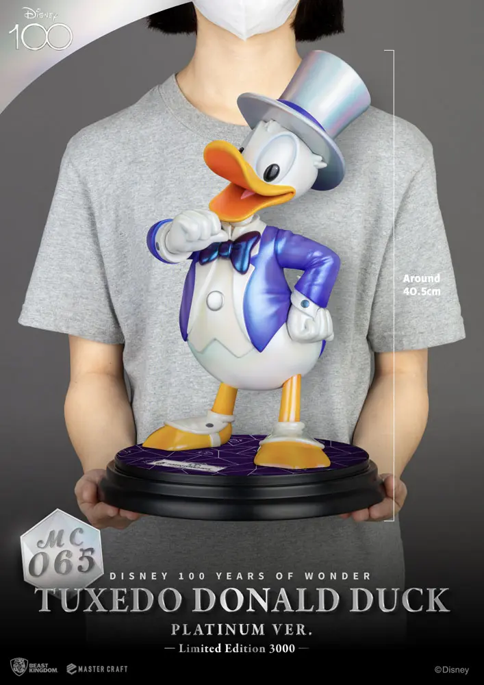 Disney 100th Master Craft Statuie Tuxedo Donald Duck (Platinum Ver.) poza produsului