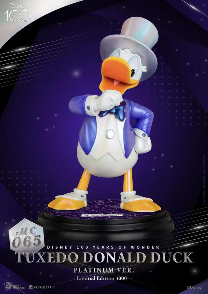 Disney 100th Master Craft Statuie Tuxedo Donald Duck (Platinum Ver.) poza produsului