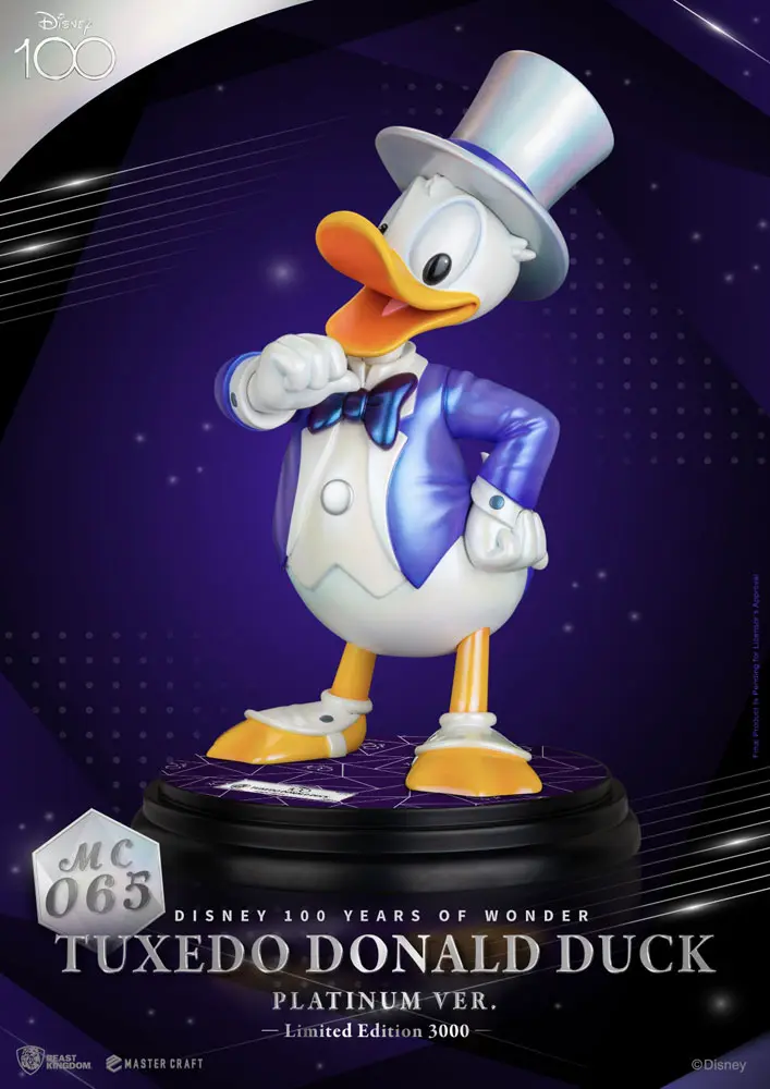 Disney 100th Master Craft Statuie Tuxedo Donald Duck (Platinum Ver.) poza produsului