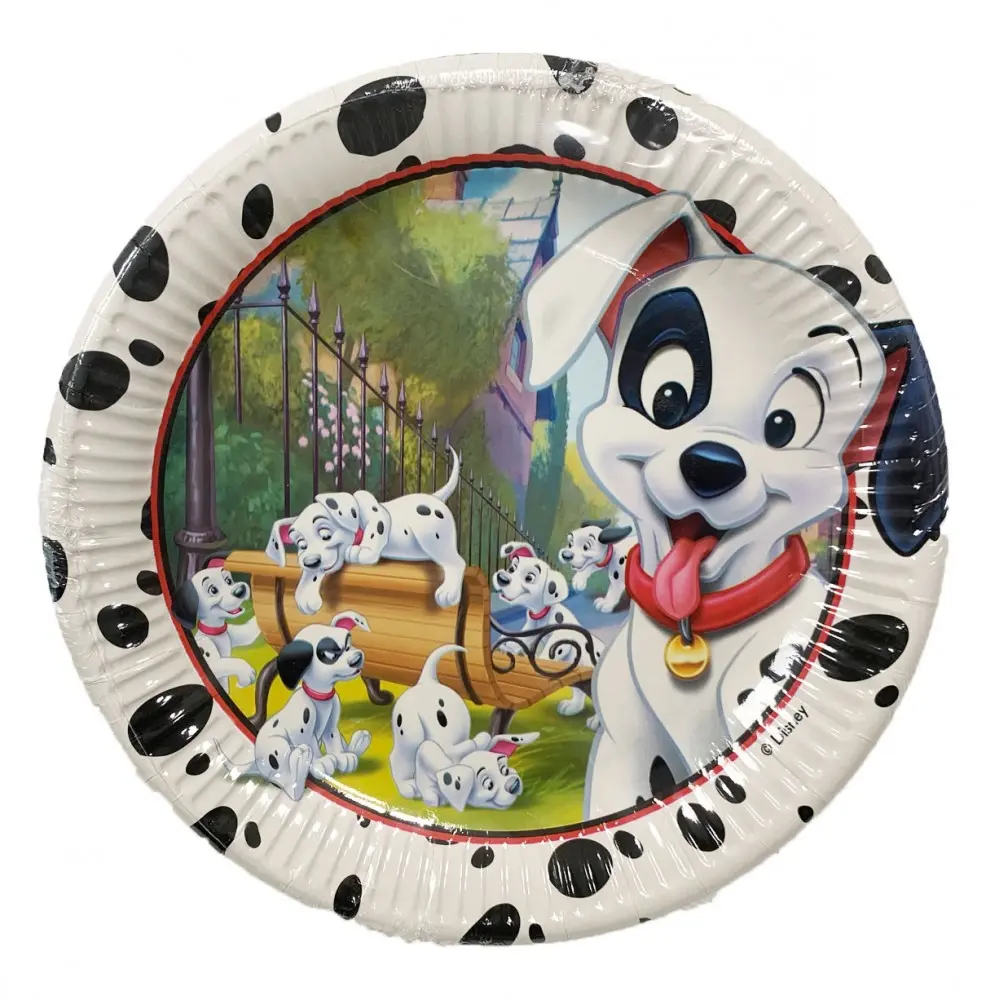 Disney 101 Dalmatians, Puppy Farfurii de hârtie 8 buc 23 cm poza produsului