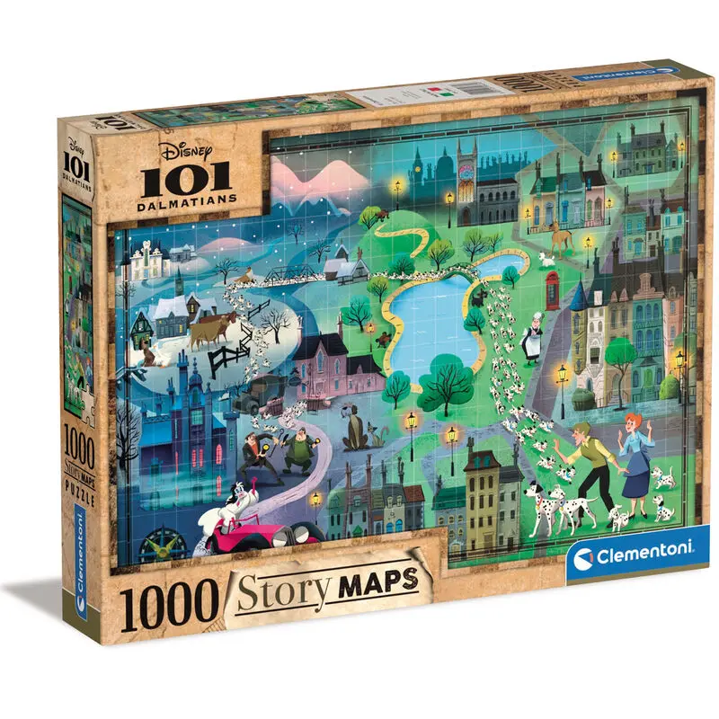 Disney Story Maps Puzzle tip Jigsaw 101 Dalmațieni (1000 piese) poza produsului