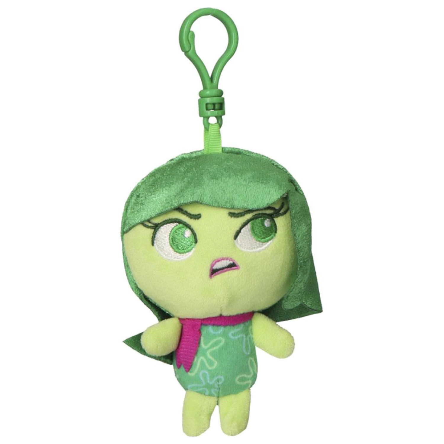 Disney Inside Out Disgust figurina plus 3D cu clama, breloc de geanta 12 cm poza produsului