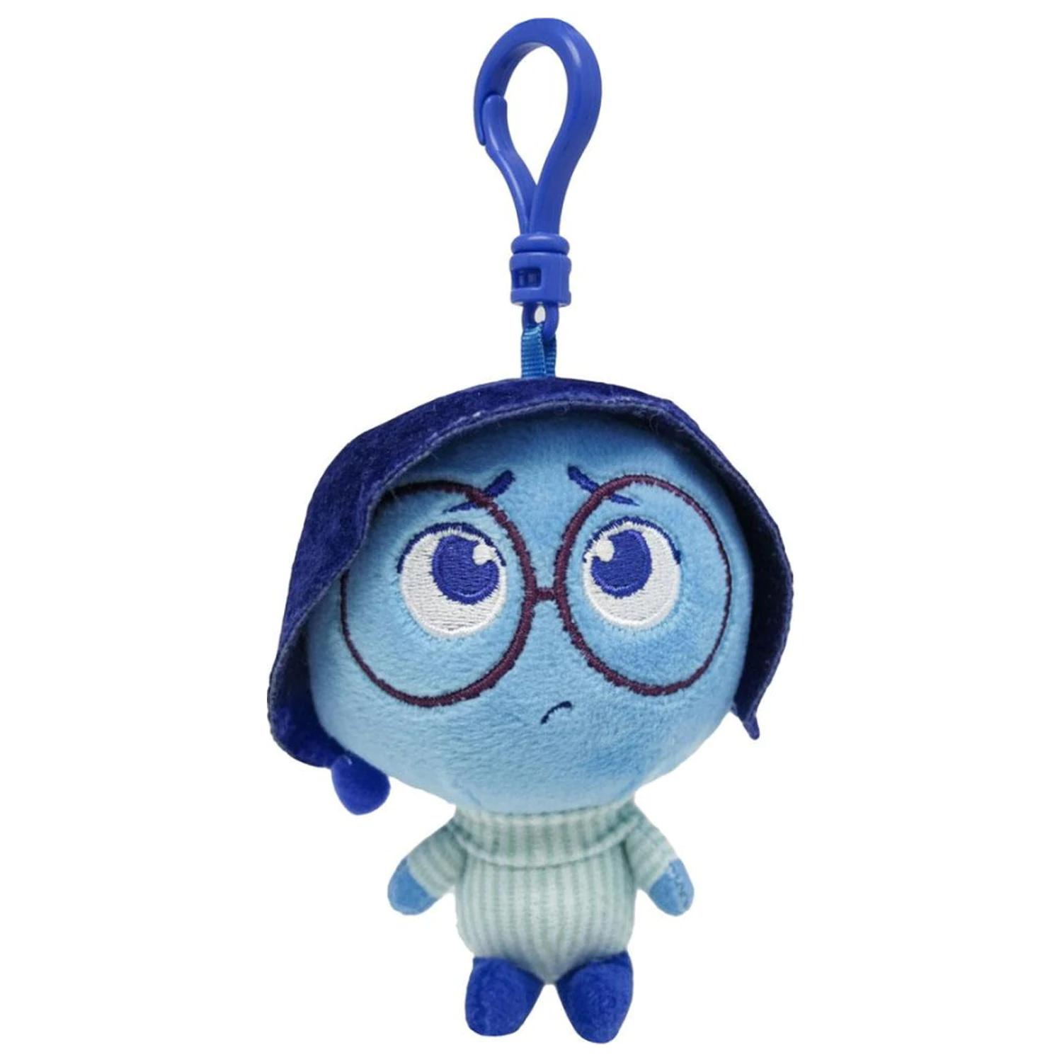 Disney Inside Out Sadness figurina plus 3D cu agatatoare, charm geanta 12 cm poza produsului