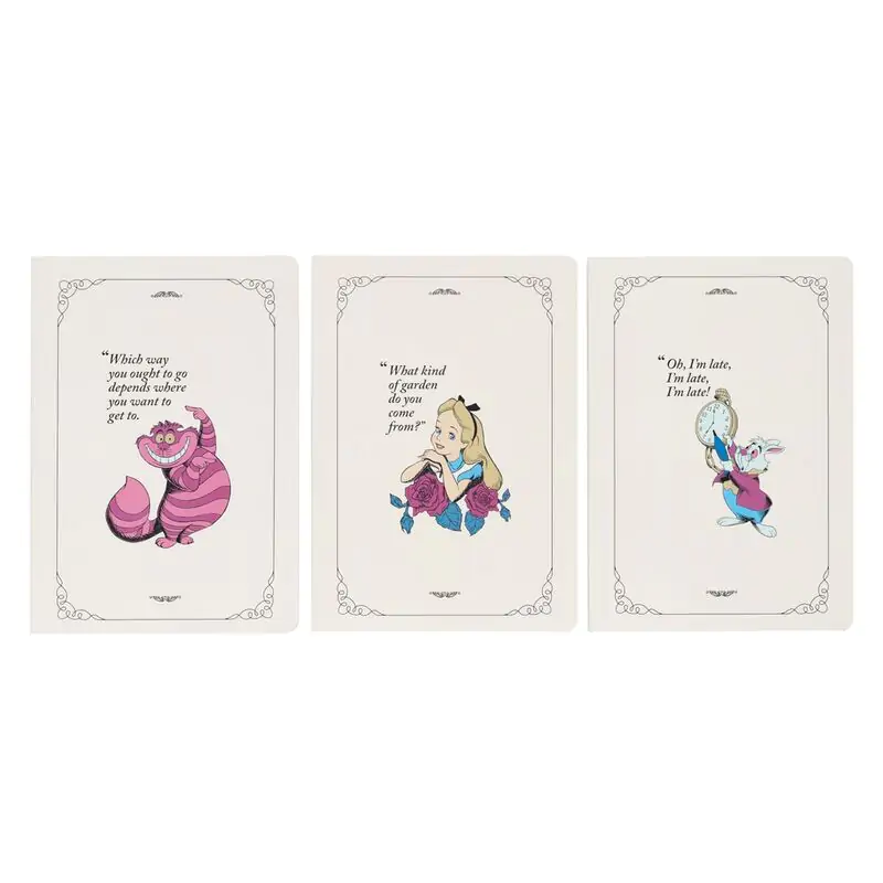 Disney Alice in Wonderland pachet 3 caiete A5 poza produsului