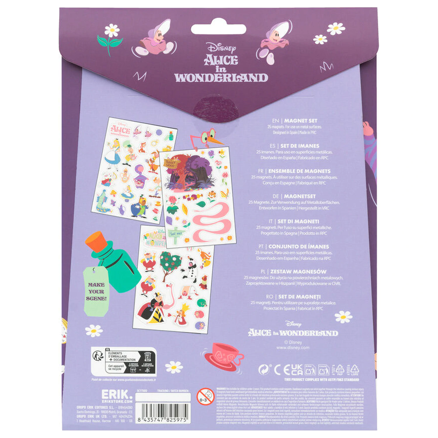 Disney Alice in Wonderland set de magneți decupați poza produsului