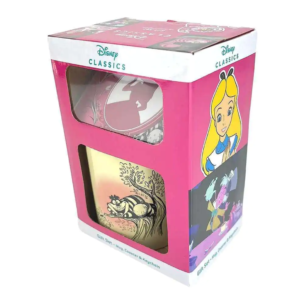 Set cană, suport de pahar și breloc Disney Alice in Wonderland Vintage poza produsului