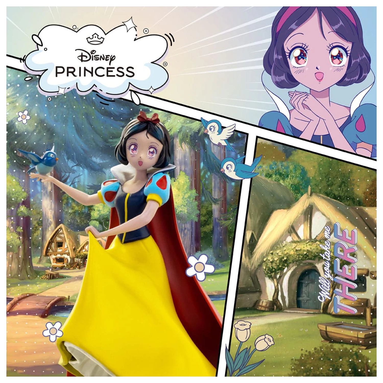 Disney Anime Princess Scale Statuie Snow White 17 cm poza produsului