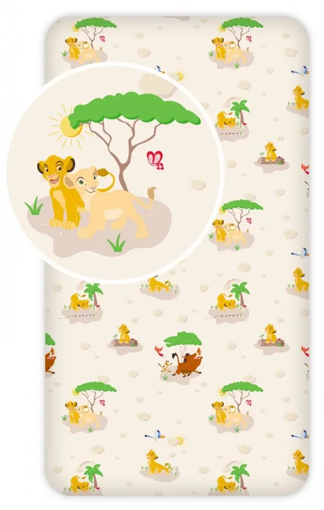 Disney The Lion King Cearșaf cu elastic 90x200 cm poza produsului