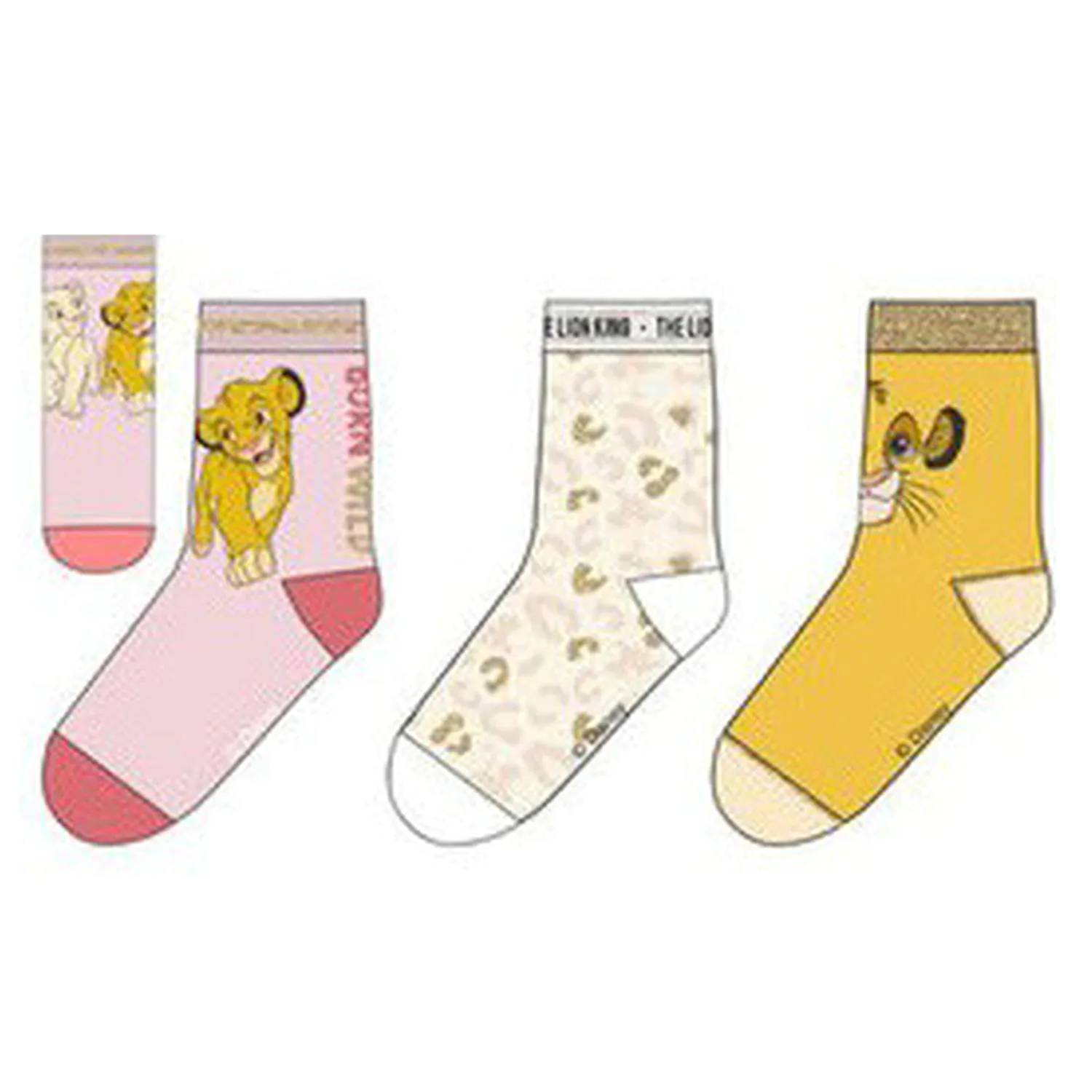 Disney The Lion King Safari Pink Sosete Copii 31/34 poza produsului