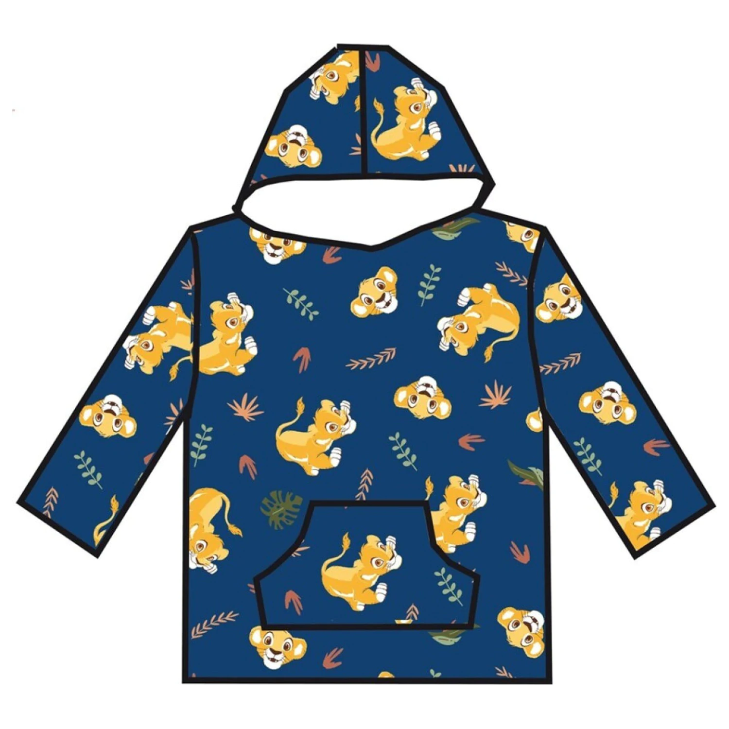 Disney The Lion King Tiny Wearable Plush Pătură Fleece Poncho 7-14 Ani poza produsului