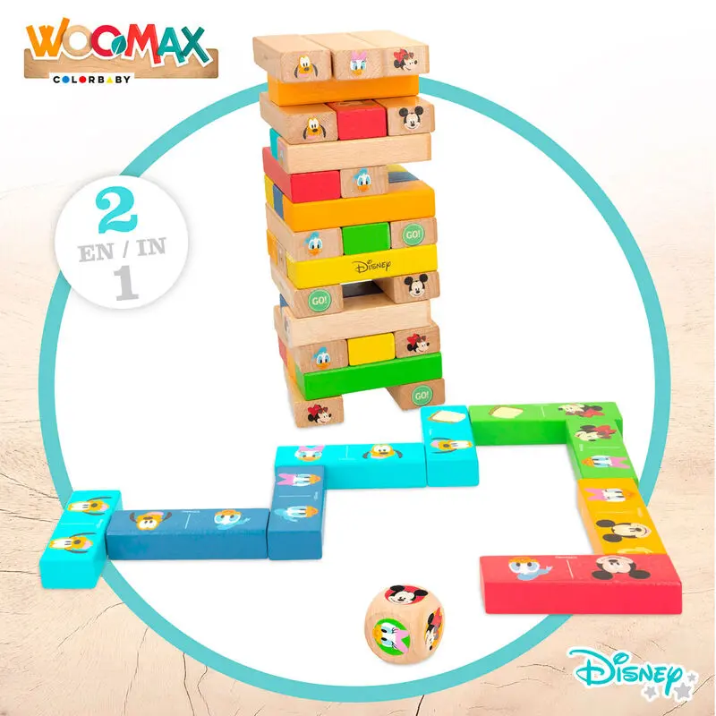 Disney turn de blocuri + set din lemn domino poza produsului