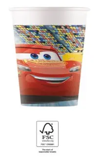 Disney Cars 3 pahare de hartie 8 bucati 200 ml FSC poza produsului