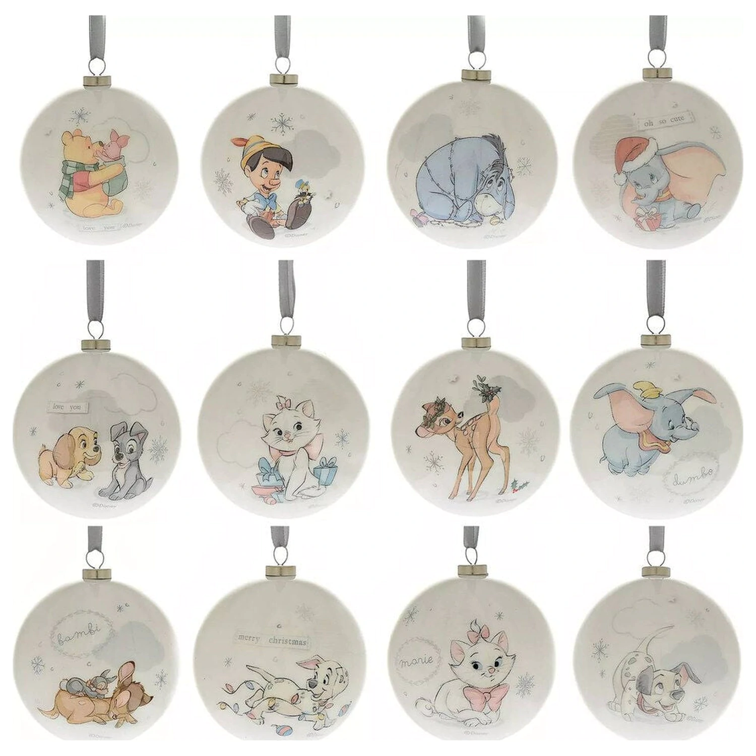Disney Characters Set de 12 globuri de Craciun poza produsului