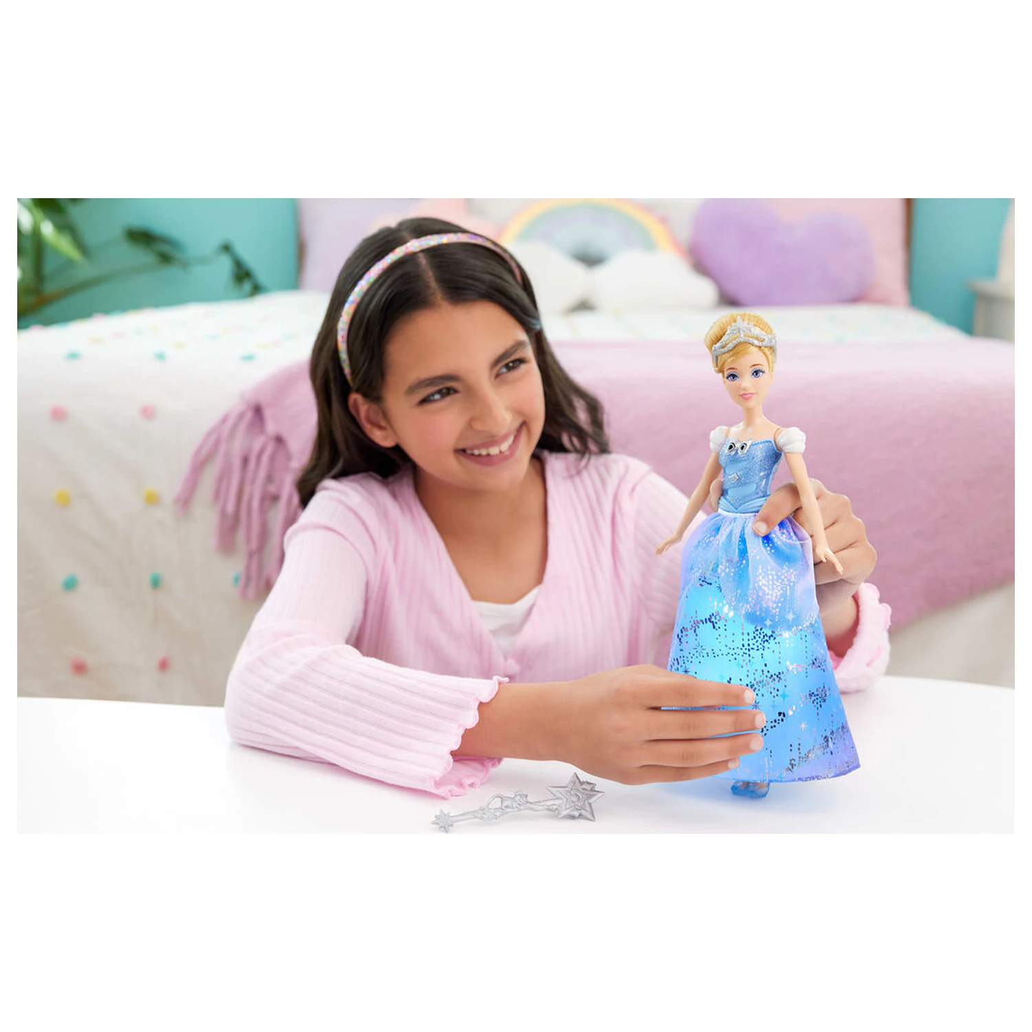 Disney Cinderella Papusa Cenusareasa cu Rochie de Bal Fermecata poza produsului