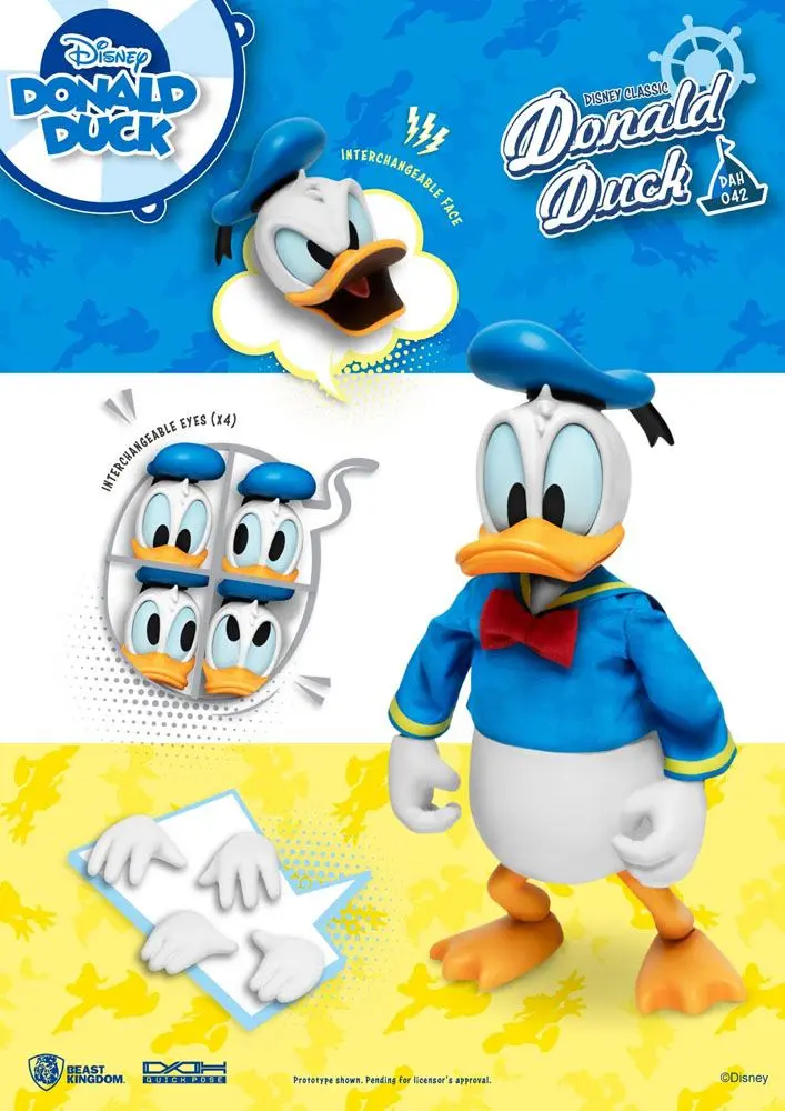 Figurina de actiune Disney Classic Dynamic 8ction Heroes 1/9 Donald Duck Classic Version 16 cm poza produsului