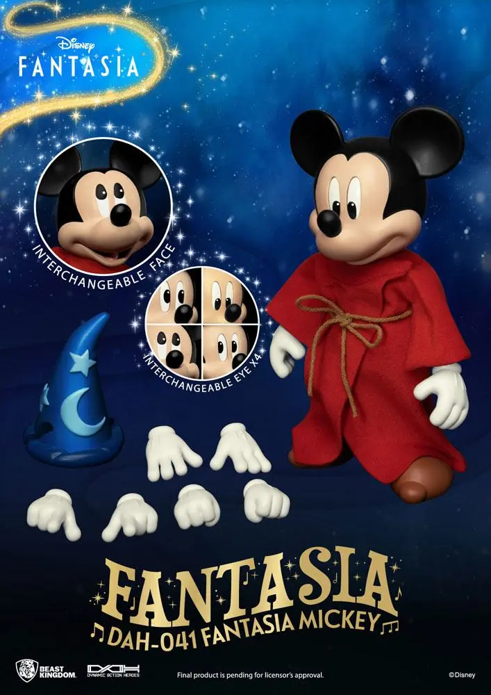 Figurină de acțiune Eroi dinamici clasici Disney 1/9 Mickey Fantasia 21 cm poza produsului