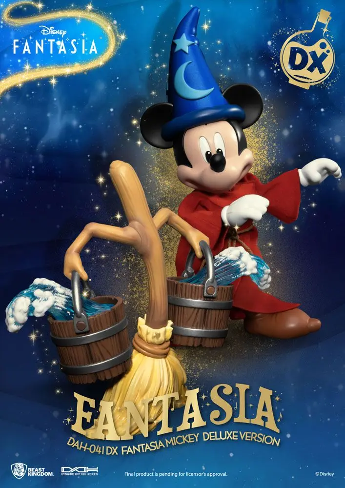 Disney Classic Dynamic 8ction Heroes Figurina Acțiune 1/9 Mickey Fantasia Deluxe Version 21 cm poza produsului
