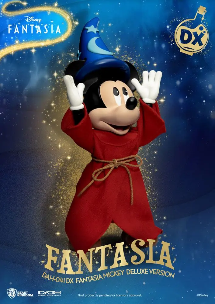 Disney Classic Dynamic 8ction Heroes Figurina Acțiune 1/9 Mickey Fantasia Deluxe Version 21 cm poza produsului