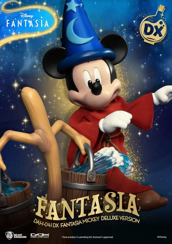 Disney Classic Dynamic 8ction Heroes Figurina Acțiune 1/9 Mickey Fantasia Deluxe Version 21 cm poza produsului