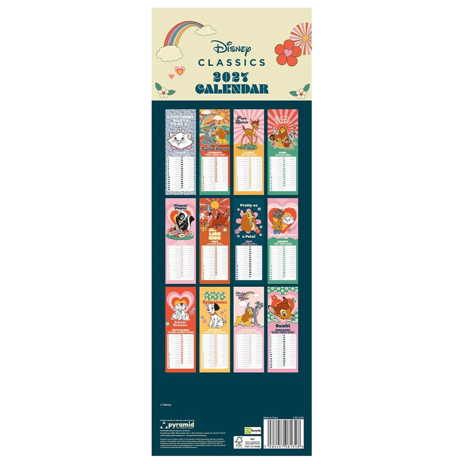 Disney Classics Calendar 70s Feeling 2027 42 x 15 cm poza produsului