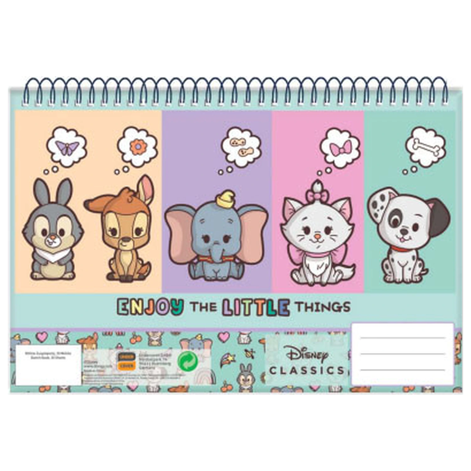 Disney Classics Animals A/4 Carnet de schite Spiral, 30 coli poza produsului