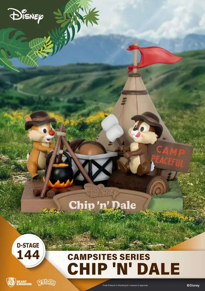 Disney D-Stage Seria Camping PVC Diorama Chip & Dale 10 cm poza produsului