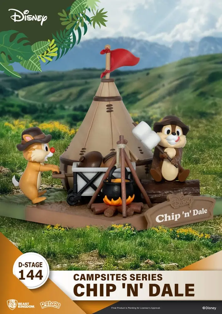 Disney D-Stage Seria Camping PVC Diorama Chip & Dale 10 cm poza produsului
