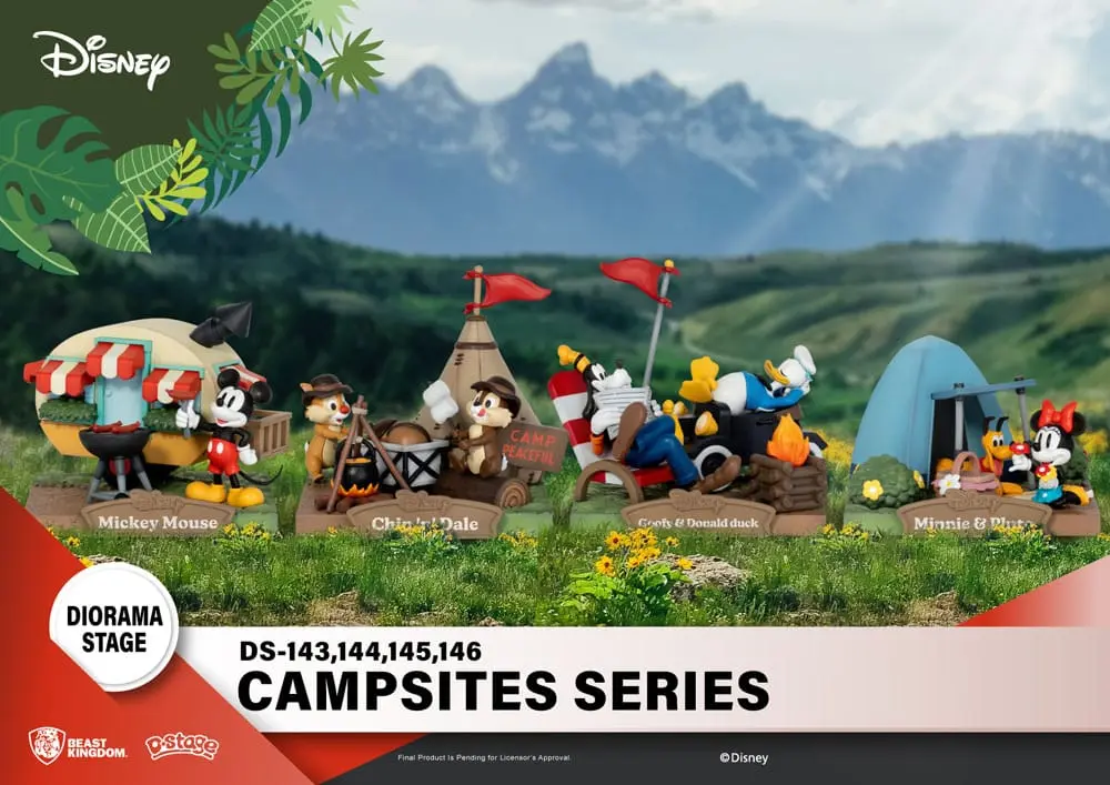 Disney D-Stage Seria Camping PVC Diorama Chip & Dale 10 cm poza produsului