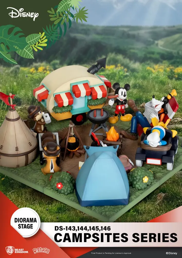 Disney D-Stage Seria Camping PVC Diorama Chip & Dale 10 cm poza produsului