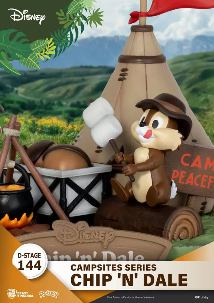 Disney D-Stage Seria Camping PVC Diorama Chip & Dale 10 cm poza produsului