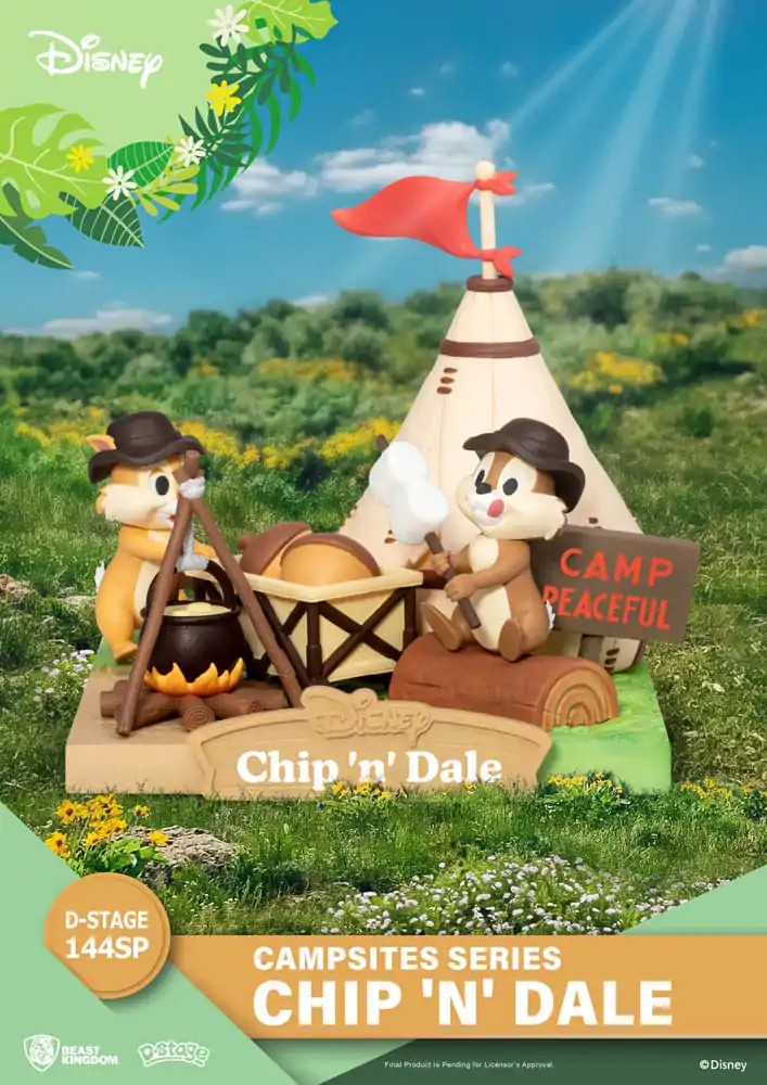 Disney D-Stage Seria Campsite PVC Diorama Chip &amp; Dale Ediție Specială 10 cm poza produsului