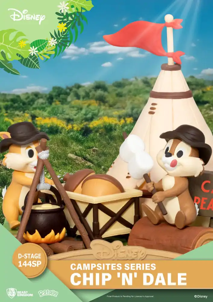 Disney D-Stage Seria Campsite PVC Diorama Chip &amp; Dale Ediție Specială 10 cm poza produsului
