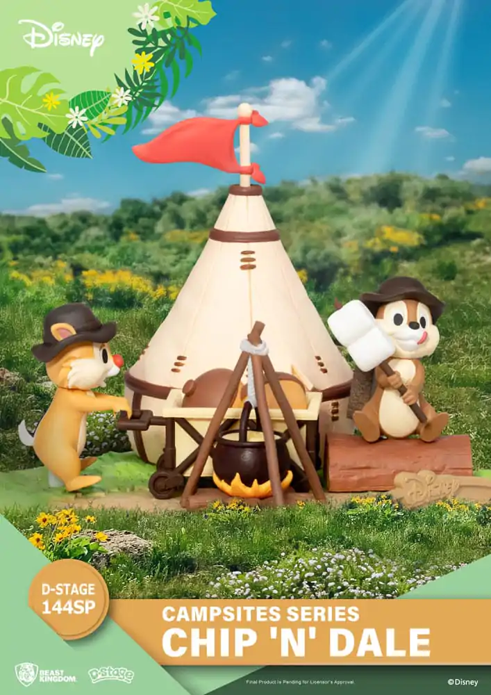 Disney D-Stage Seria Campsite PVC Diorama Chip &amp; Dale Ediție Specială 10 cm poza produsului