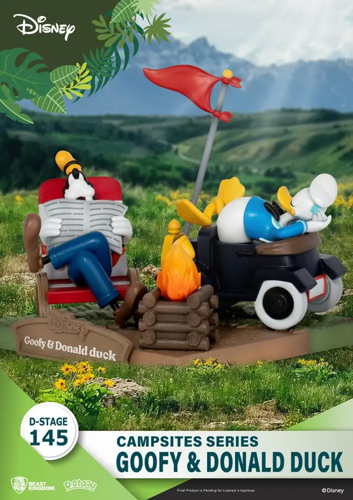 Disney D-Stage Campsite Series dioramă PVC Goofy & Donald Duck 10 cm poza produsului