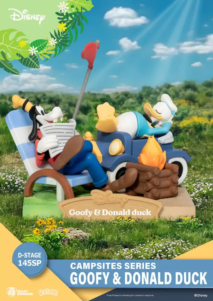 Disney D-Stage Seria Tabără PVC Dioramă Goofy & Donald Duck Ediție Specială 10 cm poza produsului