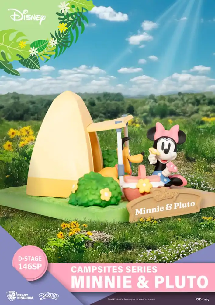 Disney D-Stage Seria Tabără PVC Diorama Mini &amp; Pluto Ediție Specială 10 cm poza produsului