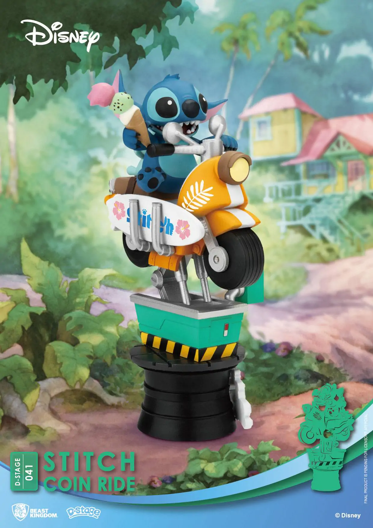 Disney D-Stage Diorama PVC Stitch Coin Ride 16 cm poza produsului